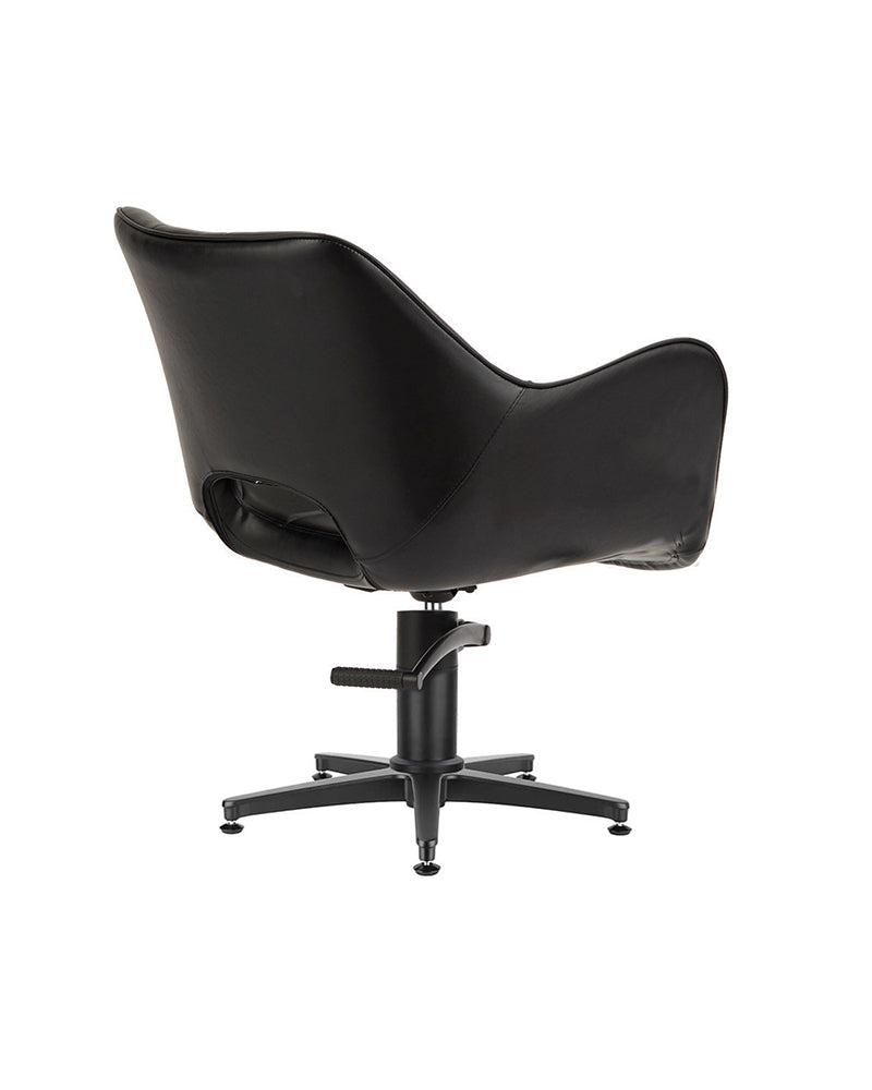 Chloe Black - Black hairdressing chair - Black cross foot